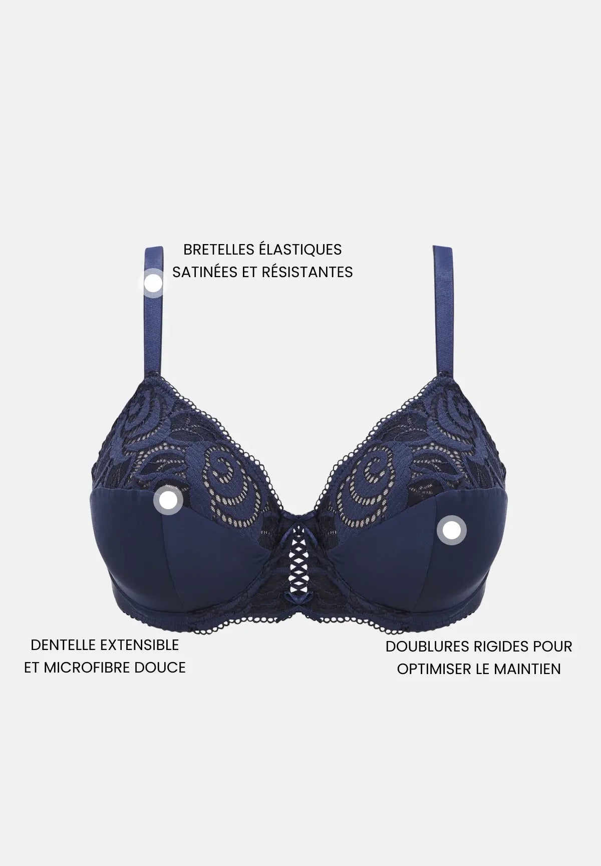 Full cup bra Améie Full Cup Bra Navy Blue