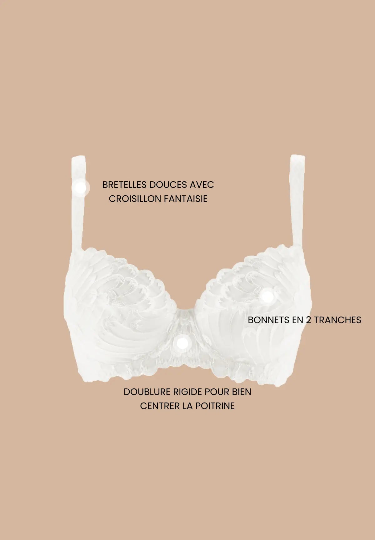 Full cup bra Narcisse Ivory