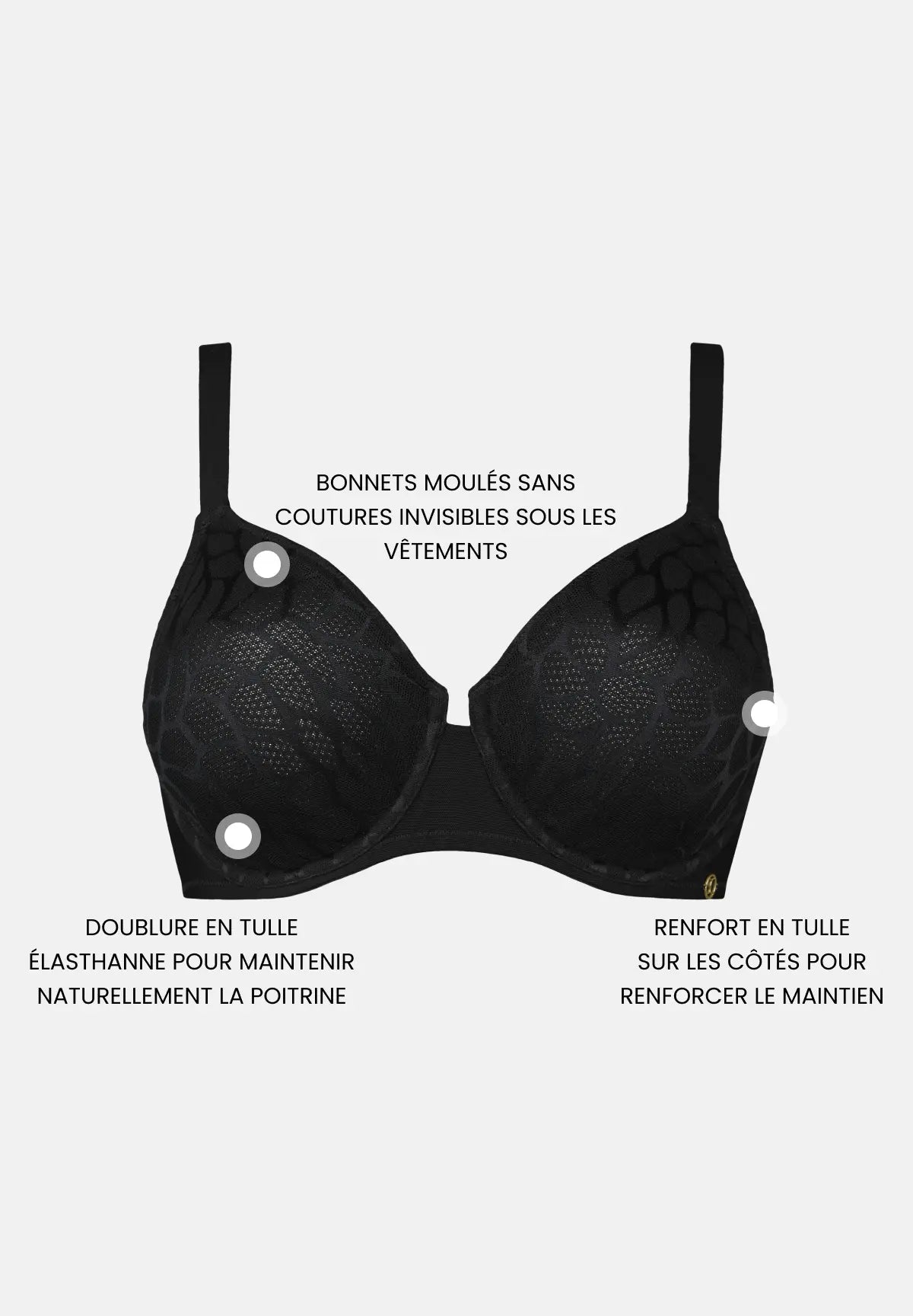 Soutien-gorge sculptant Perfect curves Noir