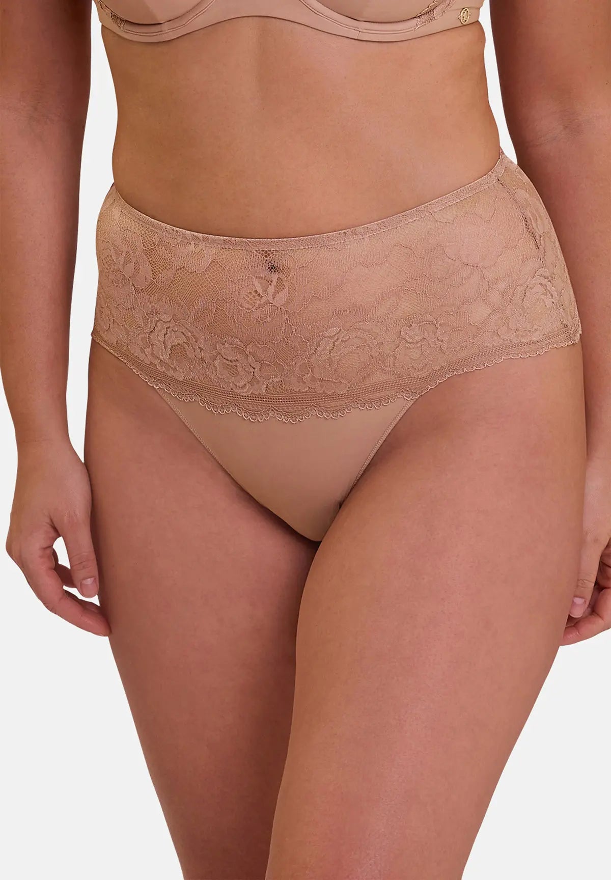 High Waisted Medium Briefs Lily Macchiato