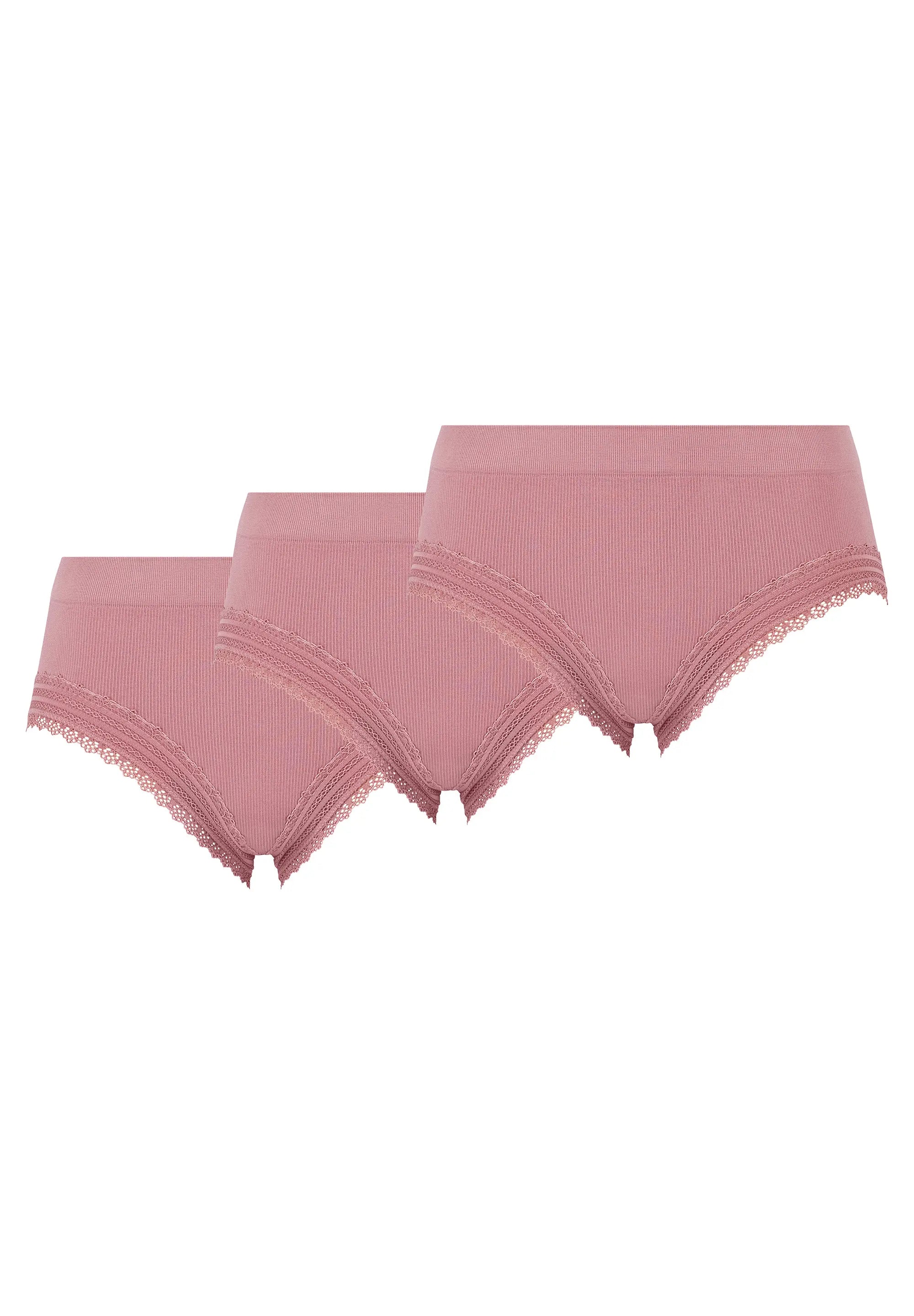 Lot de 3 shortys Agathe rose nostalgie