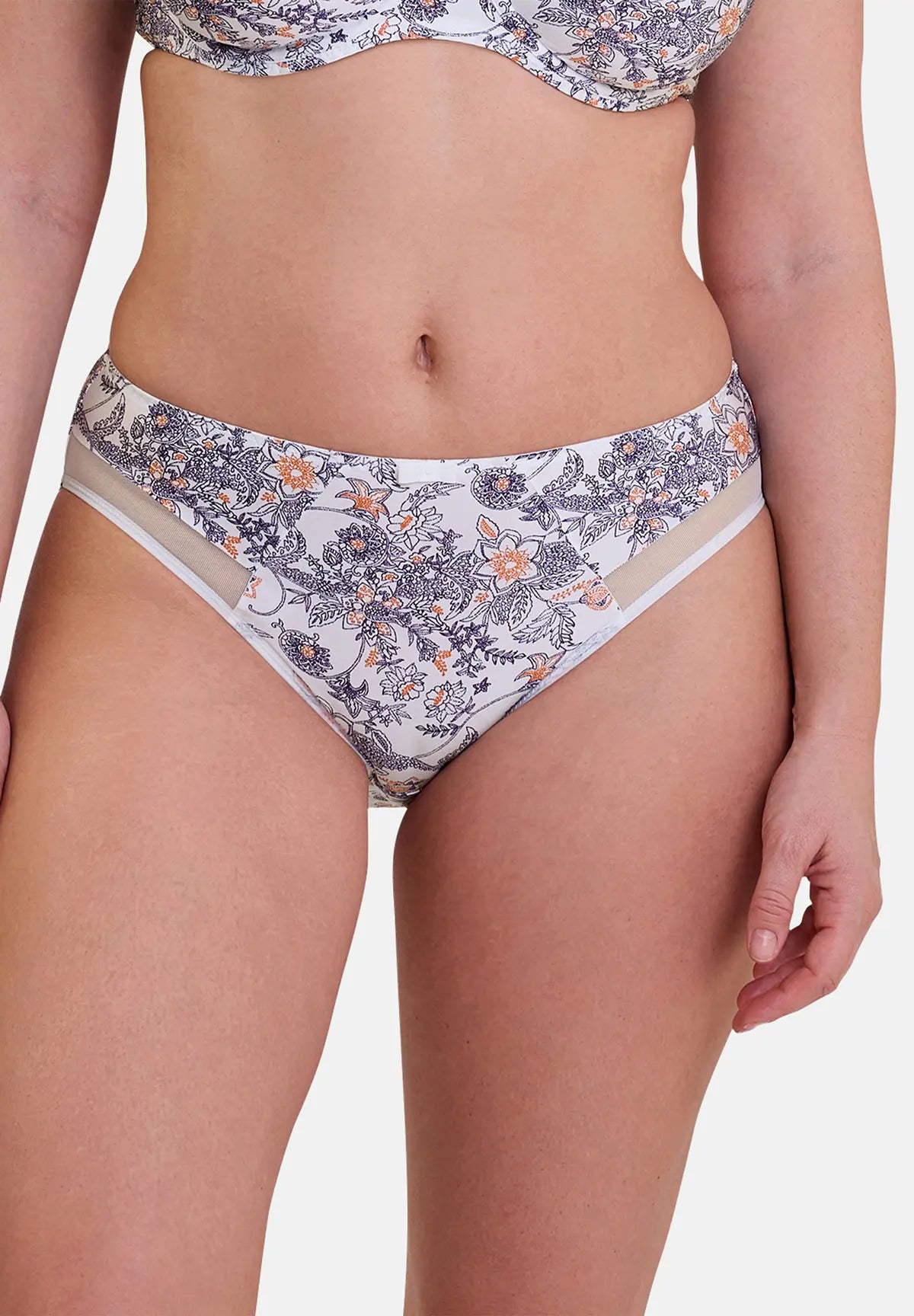 Briefs Complice Paisley Print Blackberry And Mandarin